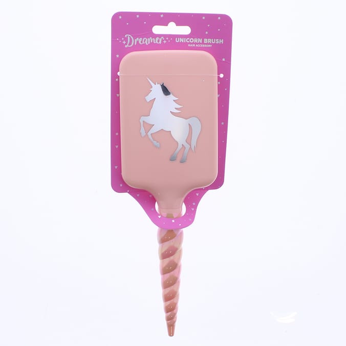 Dreamer Unicorn Hairbrush, hair, horn, glittery, present, stocking
