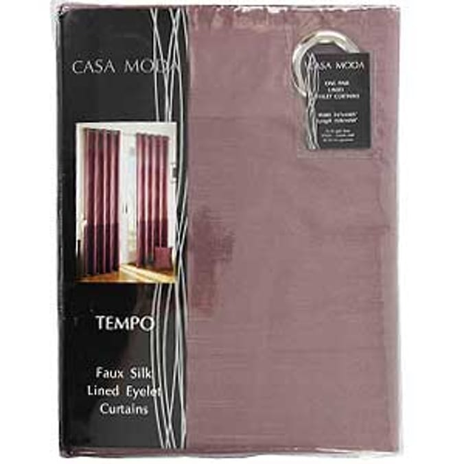 Heather and Plum Faux Silk Curtains