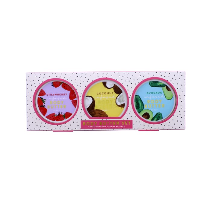 Fruits Body Butter Set 3 x 50g, creamy, body, butter, coconut, avocado
