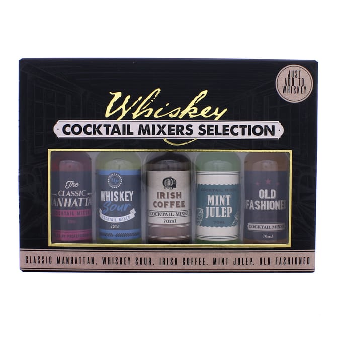 Whiskey Cocktail Mixers Selection 5 x 70ml, manhattan, sour, coffee