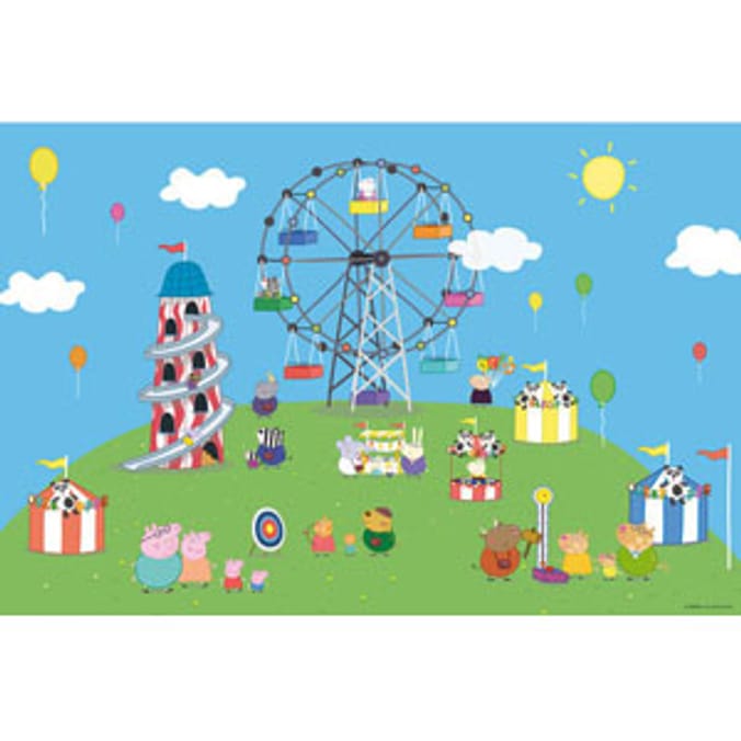 Peppa Pig Giant 24 Piece Jigsaw Puzzle and Colour Home Bargains