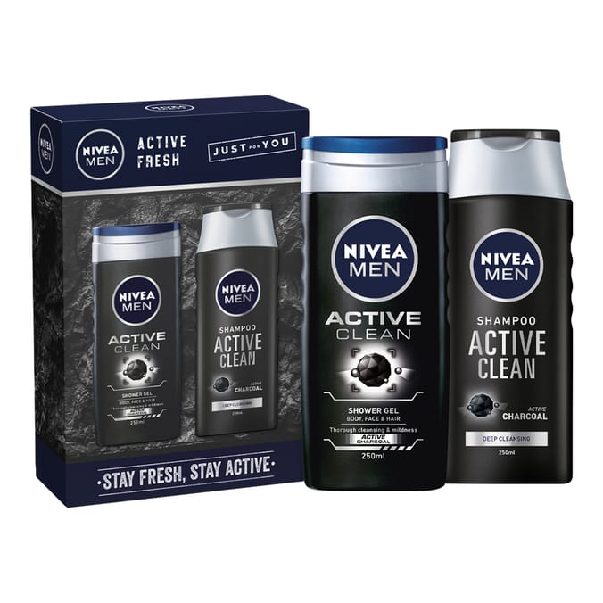 Nivea Men Active Fresh Essential Shower Kit, shower gels giftsets gift