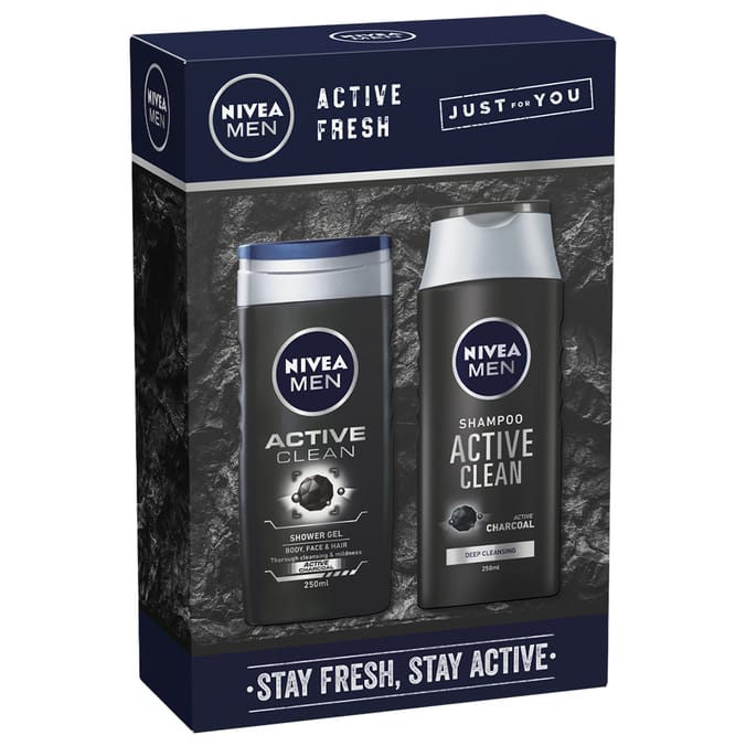 Nivea Men Active Fresh Essential Shower Kit, shower gels giftsets gift