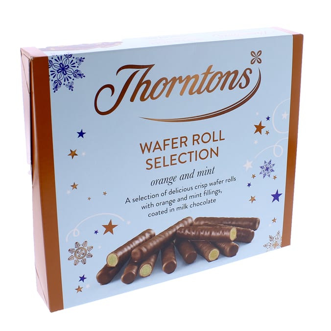 Thorntons Wafer Roll Selection 220g (Case of 8), biscuit, wafer, sweet
