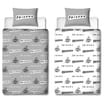 Friends Single Grey & White Reversible Duvet Set 