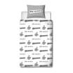 Friends Single Grey & White Reversible Duvet Set 