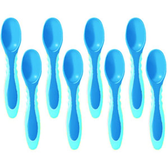 Tommee Tippee Explora Feeding Spoons 8 Pack Blue Home Bargains