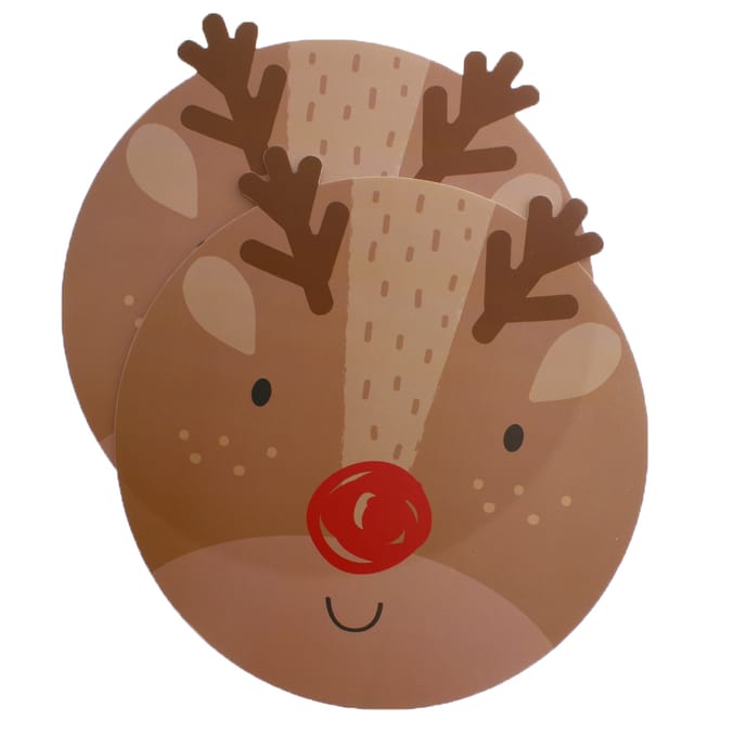 Reindeer Wipe Clean Place Mats 2 pack, kitchen, mat, messy, mess