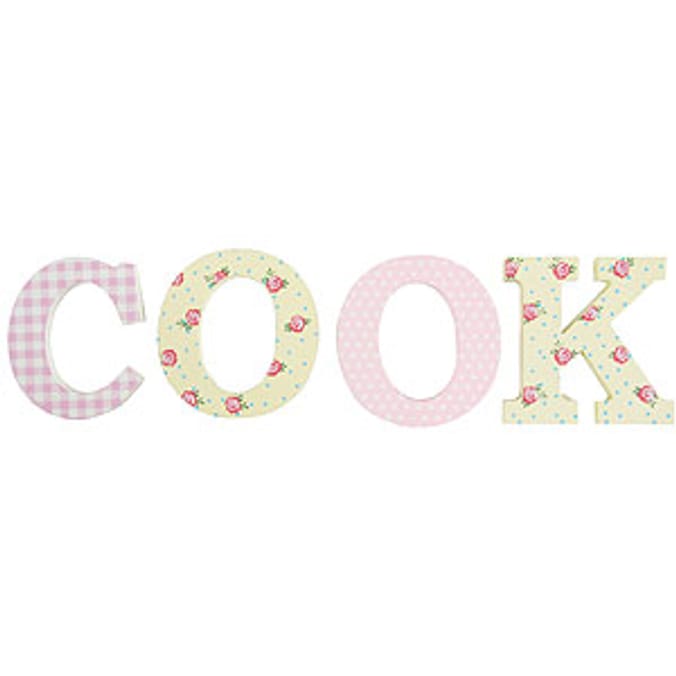 Decorative Wooden Letters - COOK