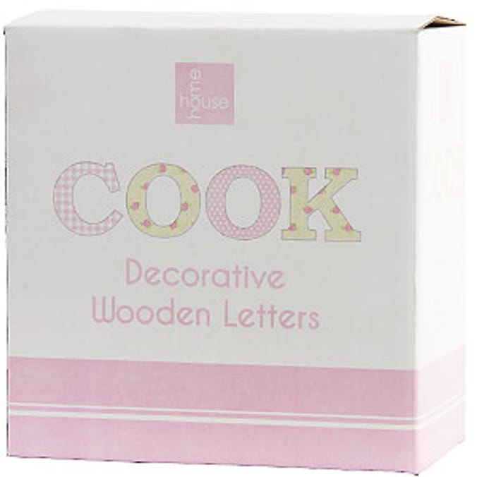 Decorative Wooden Letters - COOK