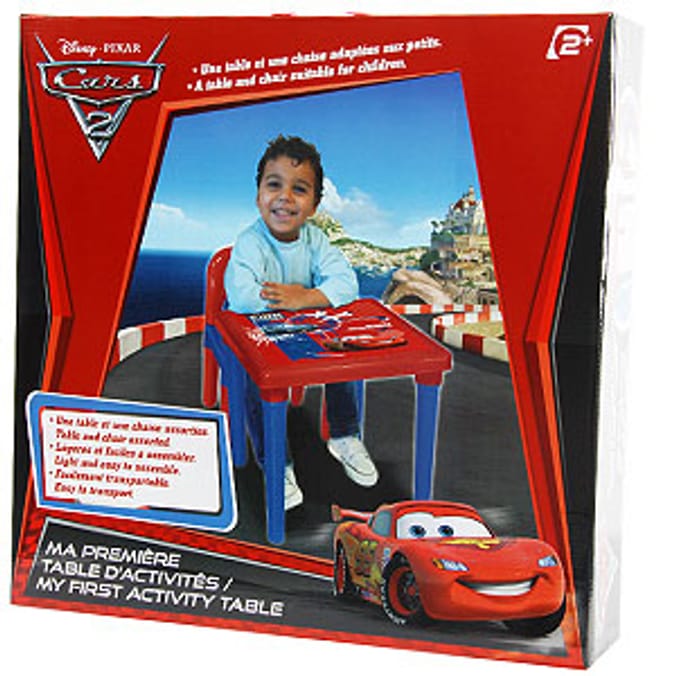 Disney cars table store and chair set