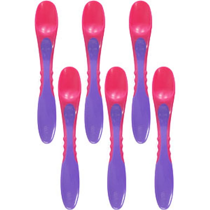 Tommee Tippee Explora Weaning Spoons x 6 Purple Home Bargains