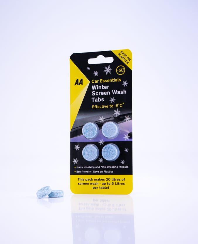 AA: Car Essentials Winter Screen Wash Tabs 4 Pack