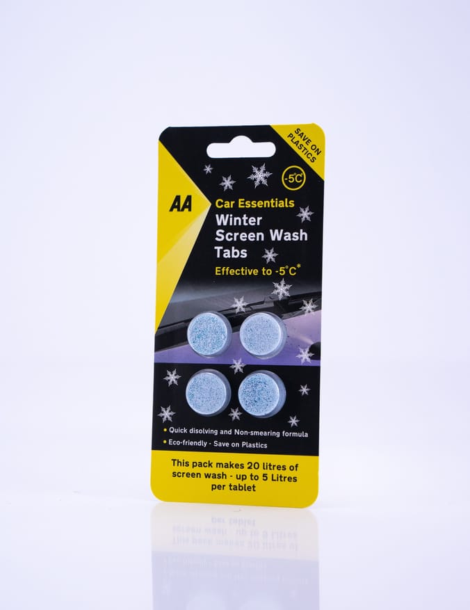 AA: Car Essentials Winter Screen Wash Tabs 4 Pack