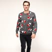 Mens Santa Christmas Jumper Grey