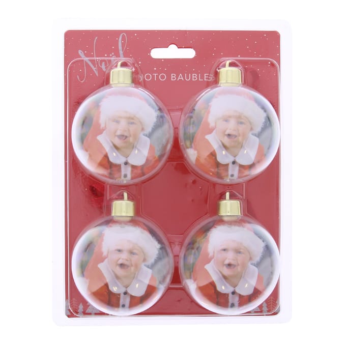 Noel Photo Baubles (12 x 4 Pack)