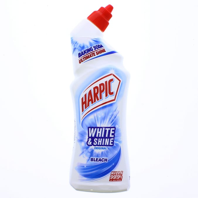 Harpic White & Shine Original Bleach (Case of 12), bleach, clean, cleaning, cleaner, toilet