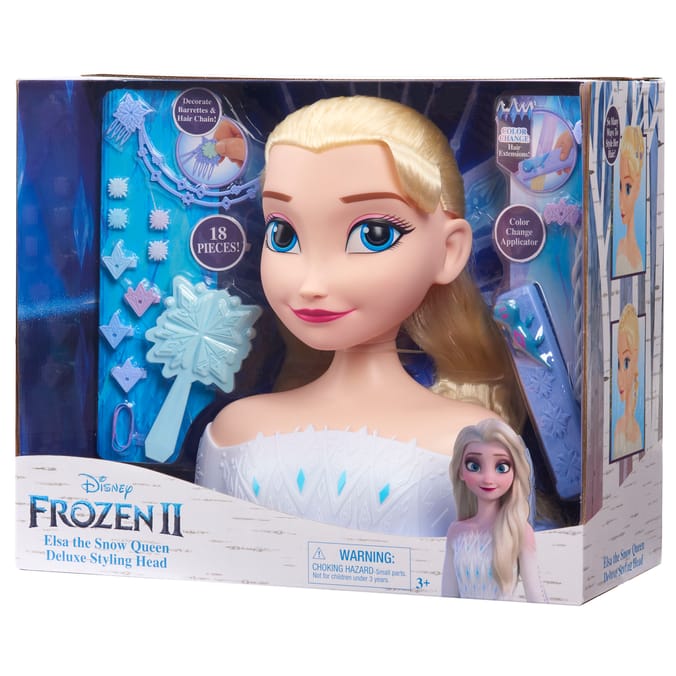 Disney Frozen 2: Elsa the Snow Queen Deluxe Styling Head, hair styles ...