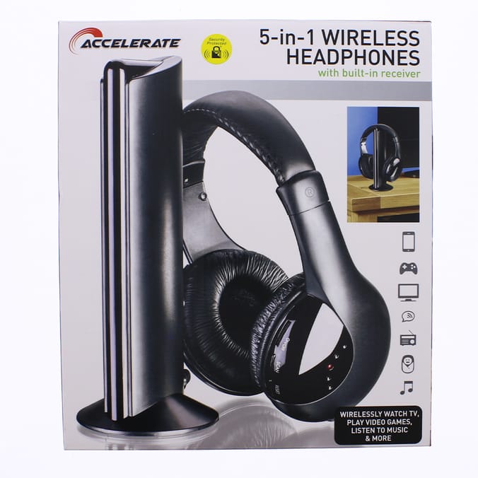 Wireless TV Headphones for TV Watching with Transmitter, 5 In 1