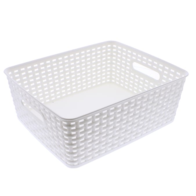 Medium Patterned Storage Basket , black, white,Grey, house, home