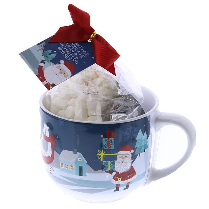 Instant Hot Chocolate Powder & Marshmallow Mug Set, christmas, xmas, cup, drink, confectionary