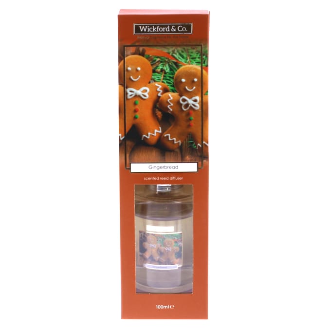 Wickford & Co. Scented Reed Diffuser Gingerbread 100ml, winter, scented, fresh, spicy, warm