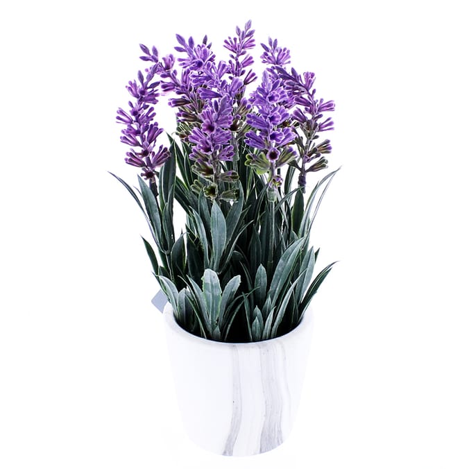 Artificial Lavender in Marble Pot, plant, plants, pot, pots, flower