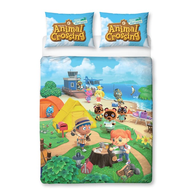 Animal Crossing Beach Double Panel Duvet Set, 5056197137833, Nintendo