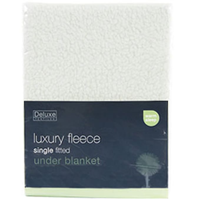 Luxury Fleece Single Fitted Under Blanket Home Bargains