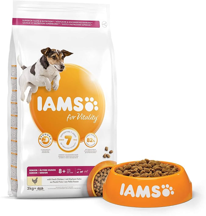 Iams senior dog food 3kg sale