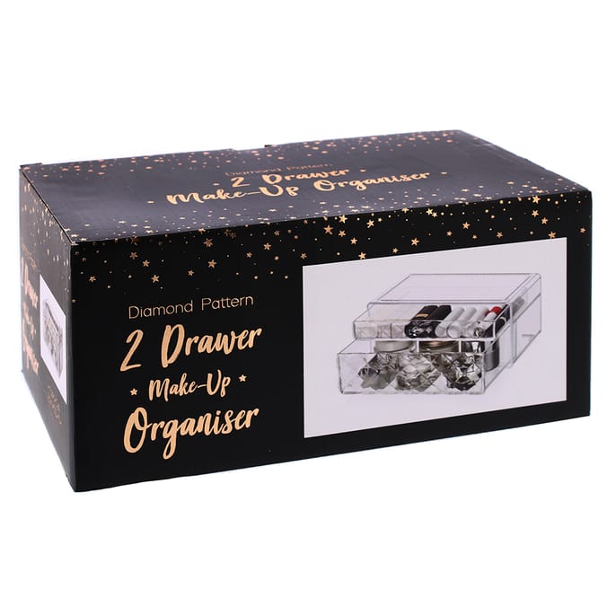 2 Drawer MakeUp Organiser, makeup, drawer, drawers, Home Bargains