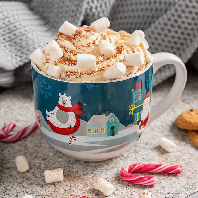 Instant Hot Chocolate Powder & Marshmallow Mug Set, christmas, xmas, cup, drink, confectionary