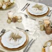 Noel Metallic Table Cloth 52x70" - Gold