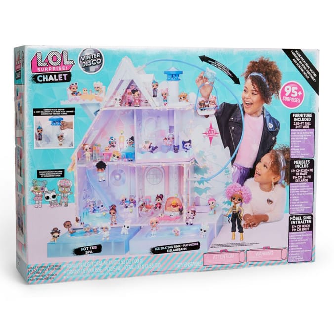 LOL Surprise Winter Disco Chalet Wooden Doll House with Exclusive