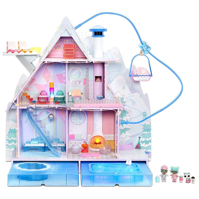 LOL Surprise Winter Disco Chalet Wooden Doll House with Exclusive