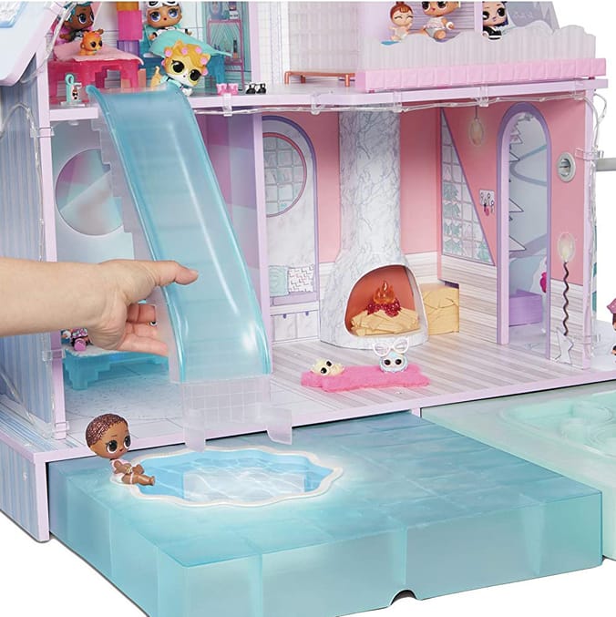 LOL Surprise Winter Disco Chalet Wooden Doll House with Exclusive