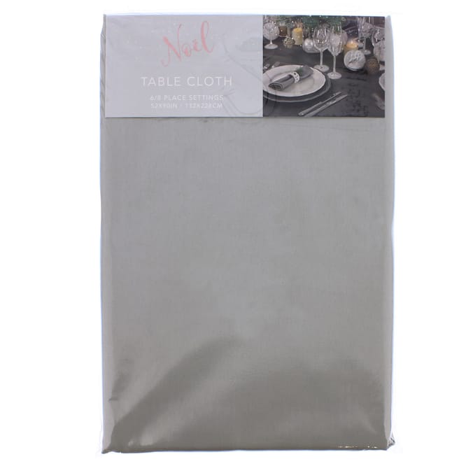 Noel Plain Table Cloth 52x70" - Grey