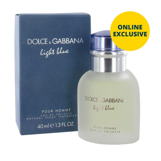 Dolce Gabbana Light Blue Pour Homme 40ml EDT Spray men s mens fragrances after shaves aftershaves D G D G gabana 0737052079103 summer fragrance fragrances Home Bargains