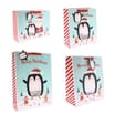 Xmas Superior Gift Bag Set of 8 - Santa & Penguin