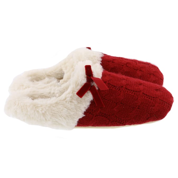 Sleep In Ladies Cable Knit Slippers slipper slippers christmas