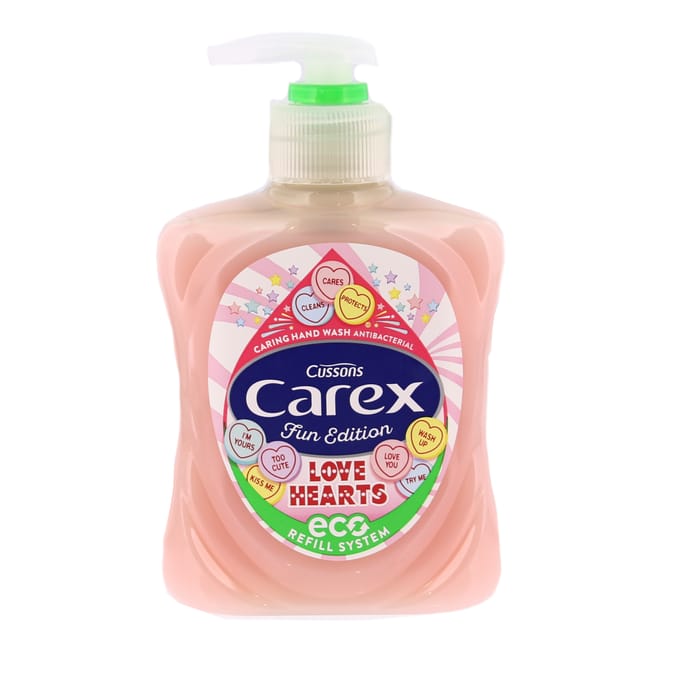 Carex Love Heart Antibacterial Hand Wash 250ml (Case of 6) Home Bargains