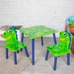 Kids Dinosaur Table and Chairs Set