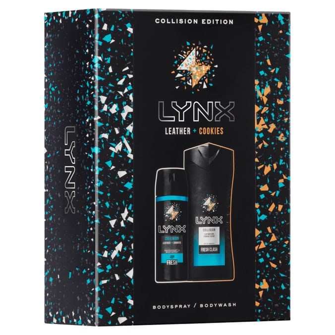 Lynx Collision Duo Gift Set, mens, spray, deodorant, body, was, axe