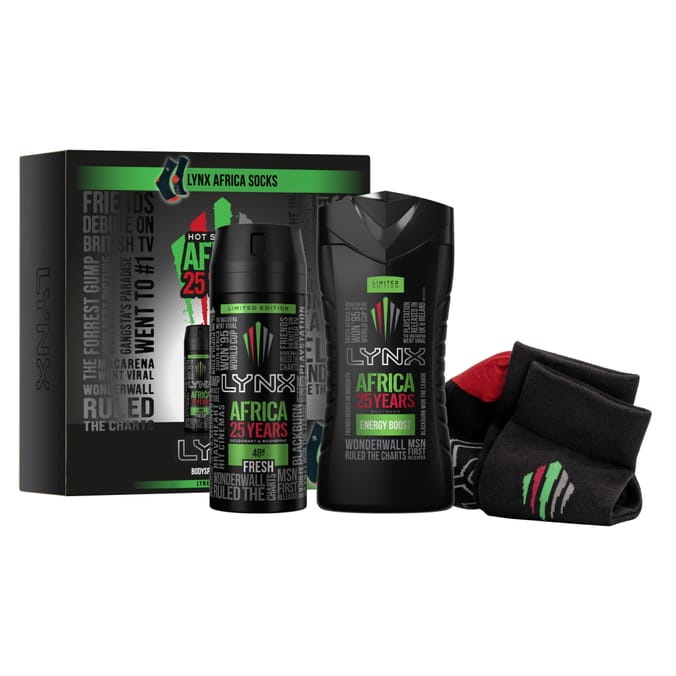 Africa 25 Years Duo Socks Gift Set axe deodorant body spray