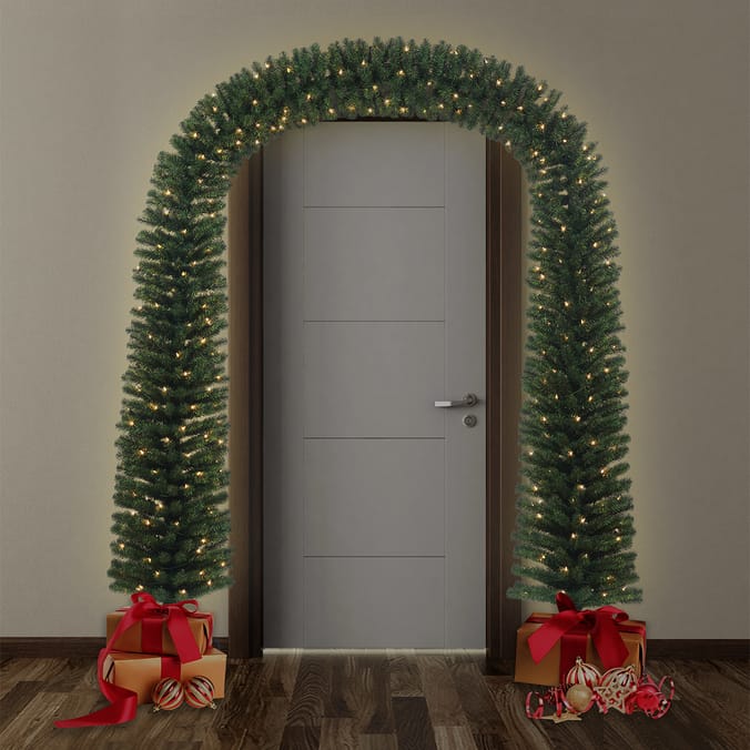 Noel 8ft PreLit Tree Arch, indoor tree arches archs Christmas festive