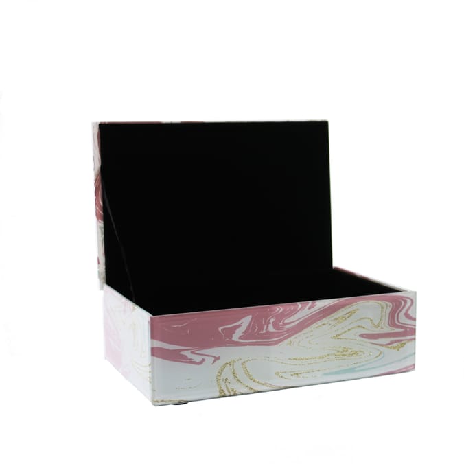 A La Mode Glass Jewellery Box, box, boxes, jewell, jewellery, girl