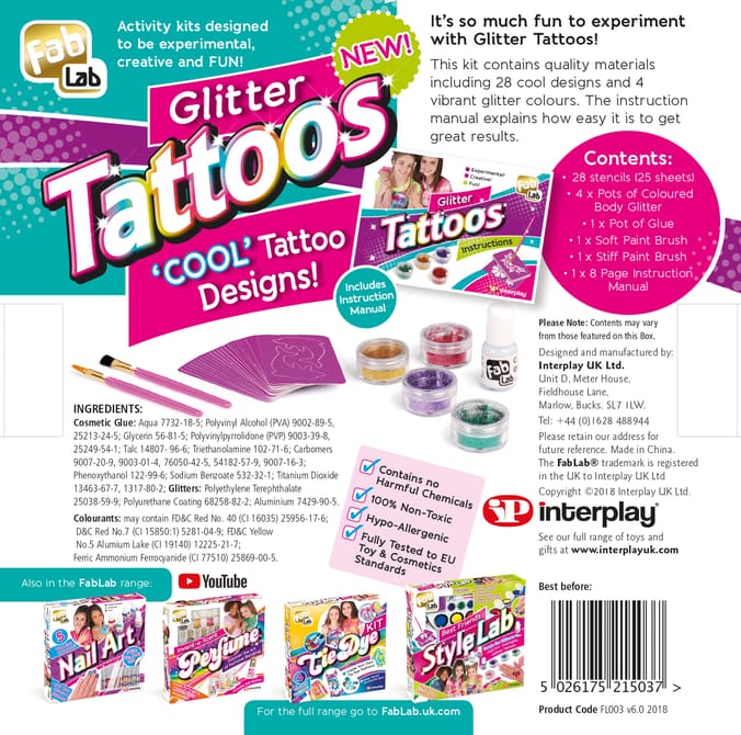 Glitter Tattoo & Nail Art Bundle