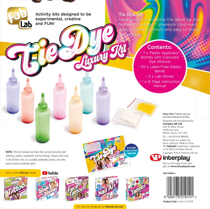 Tie Dyes Luxury Kit, tiedye tiedye, tshirt clothes kids children's