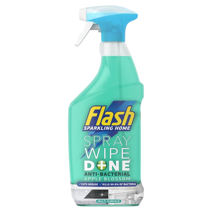 Flash Antibacterial Spray Wipe Done Multi Purpose Cleaner Apple (Case of 5 x 800ml)