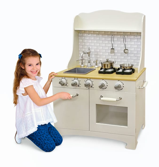 Wooden Deluxe Toy Kitchen quality fsc kids kid s childrens